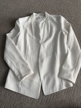 Babaton Aritzia Ivory Open-Front Jacket